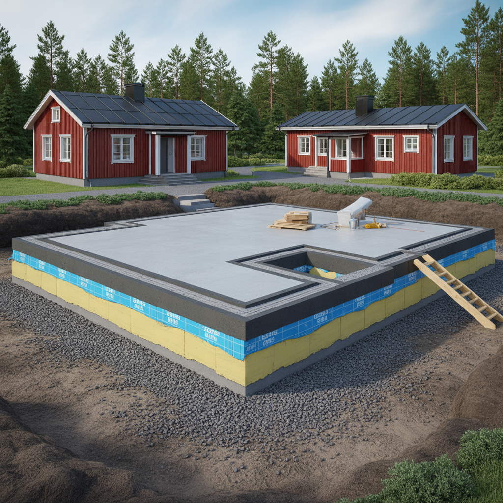 kapillarbrytande lager under platta material tjocklek kostna